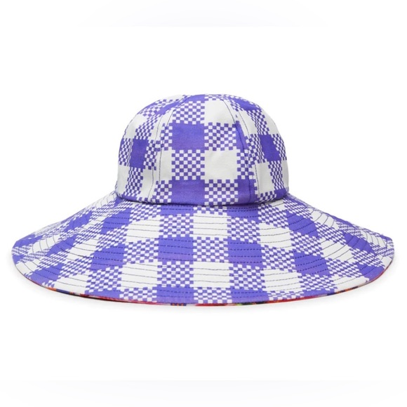Hattie x Gorman Poppy Gingham Floppy Hat - Picture 3 of 10